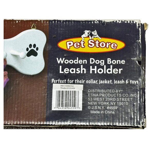 Wooden Dog Bone Leash Holder Large 19.5 x 5.75 - Picture 6 of 6
